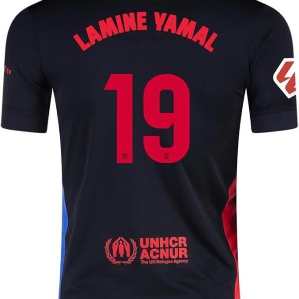Black Soccer Jersey Lamine Yamal 19 Player Version Slim Fit