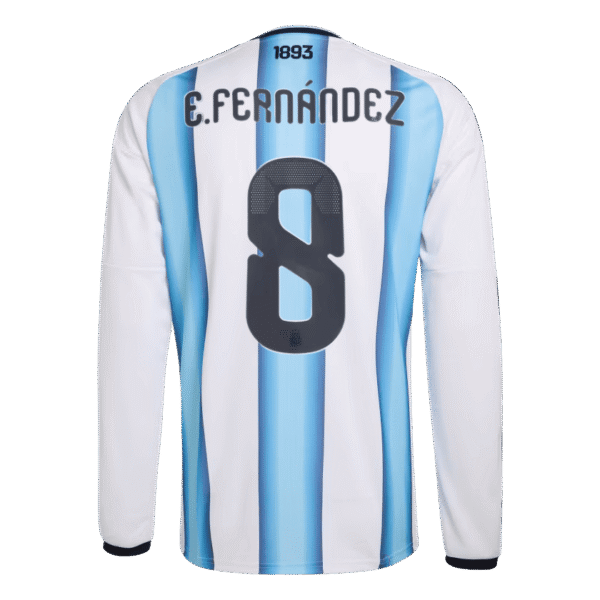 Enzo Fernandez 2026 Argentina Long Sleeve Home Jersey