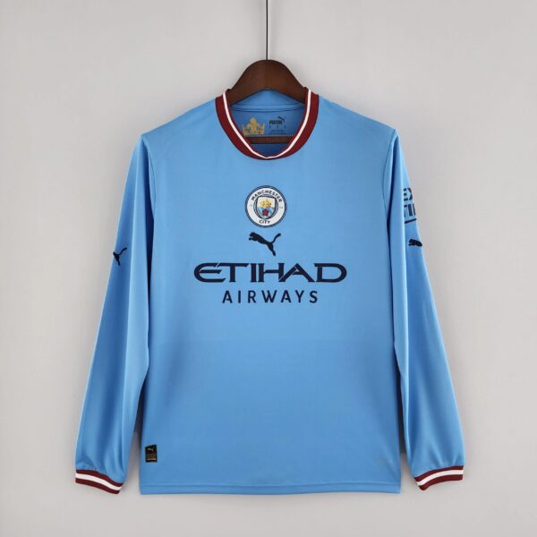 Manchester City home long-sleeved shirt for the 2022-2023 season